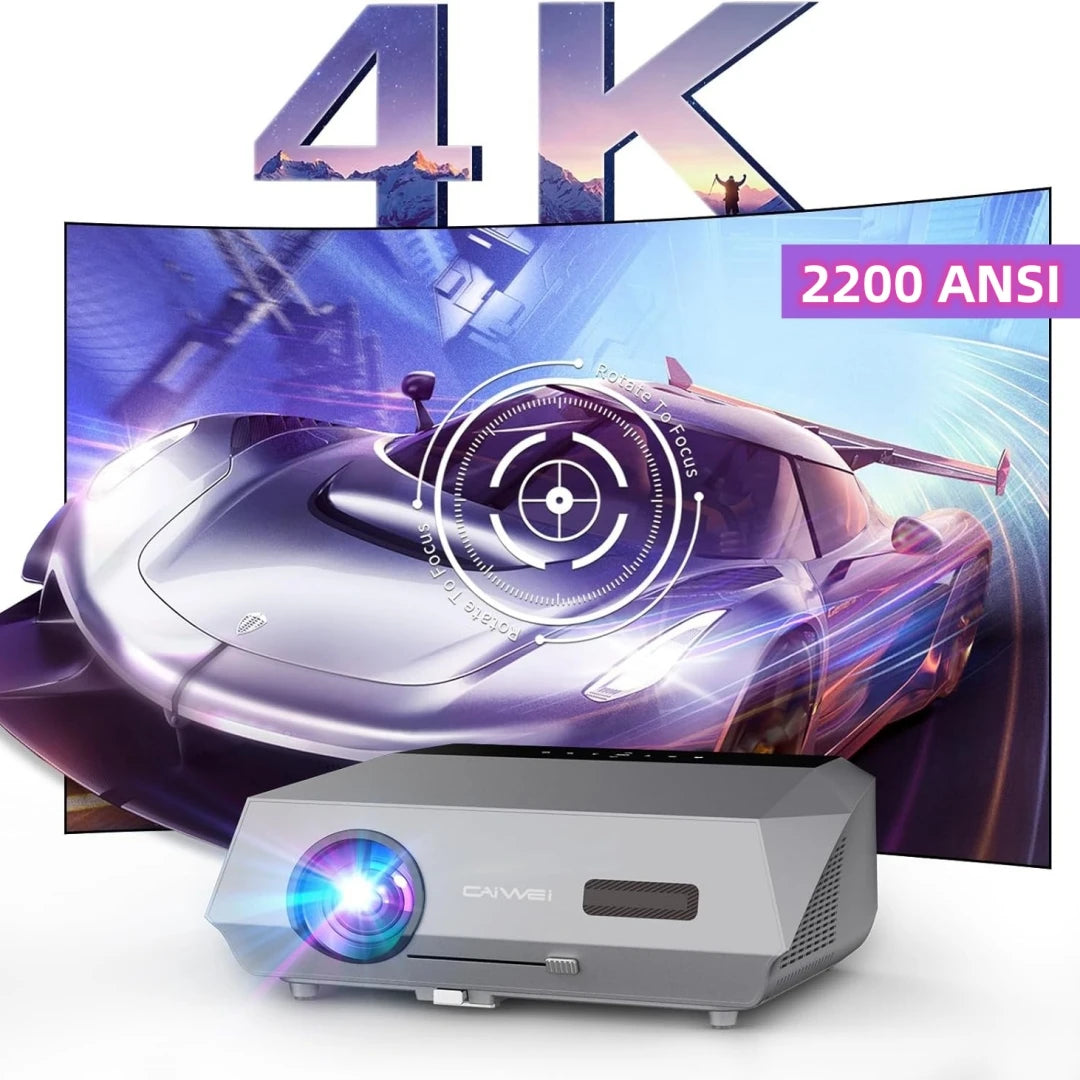 4K beamer Projector for Movies 2200 ANSI Auto Focus Native Full HD 5G Wifi Android TV Home Theater Daylight HDR Video Projectors