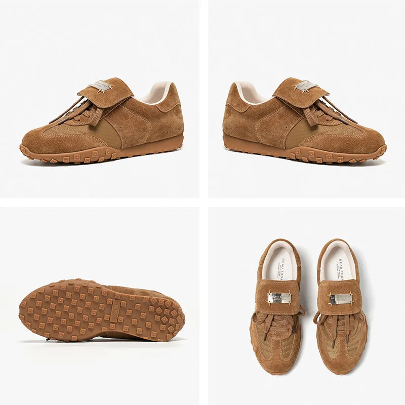 Casual Shoes  Metal Buckle Leather