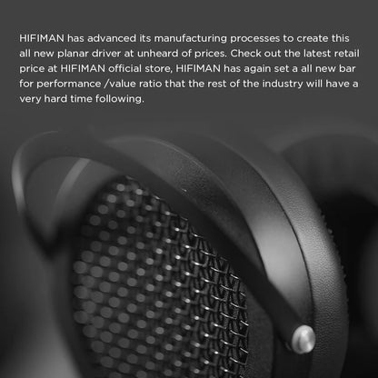 HIFIMAN SUNDARA Over-Ear Full-Size Planar Magnetic Headphones (Black) with High Fidelity Design Metal Casing