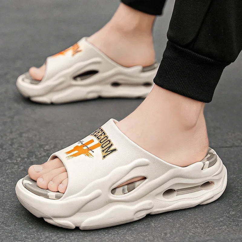 summer new fashion plus size EVA platform soled couple slippers outdoor casual comfortable walking beach trend sandals
