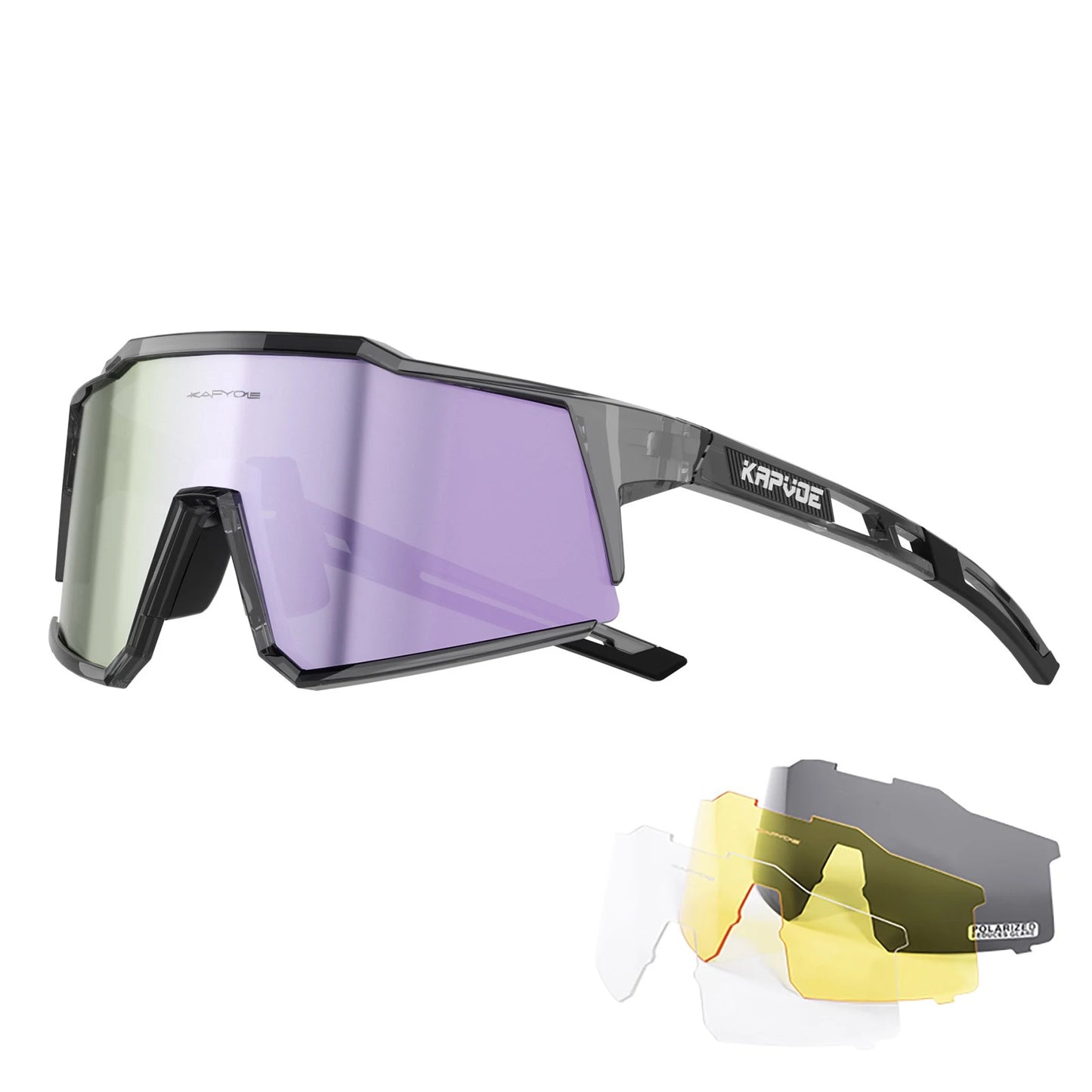 4 Lens Men Women Cycling Glasses Polarized Sport MTB Road Bike Goggles UV400 Bicycle Eyewear Fishing Running Driving Sunglasses