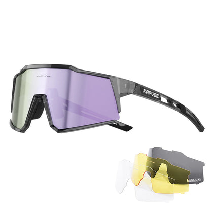 4 Lens Men Women Cycling Glasses Polarized Sport MTB Road Bike Goggles UV400 Bicycle Eyewear Fishing Running Driving Sunglasses