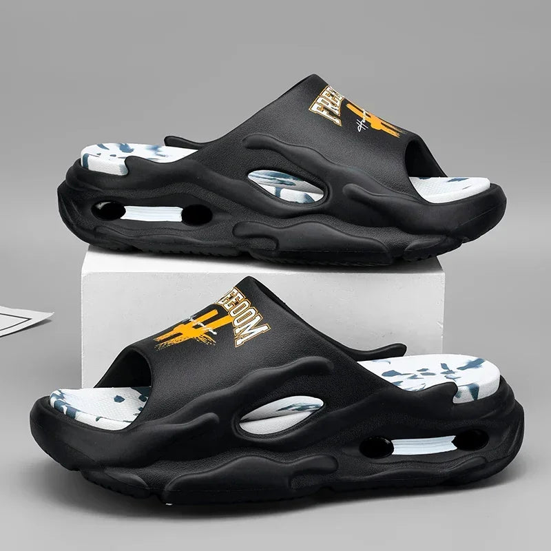 summer new fashion plus size EVA platform soled couple slippers outdoor casual comfortable walking beach trend sandals