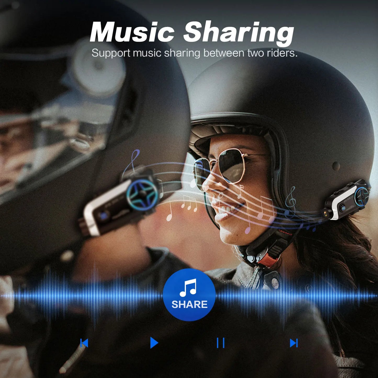 Headset Intercom Helmet  Wifi Video Recorder Camera