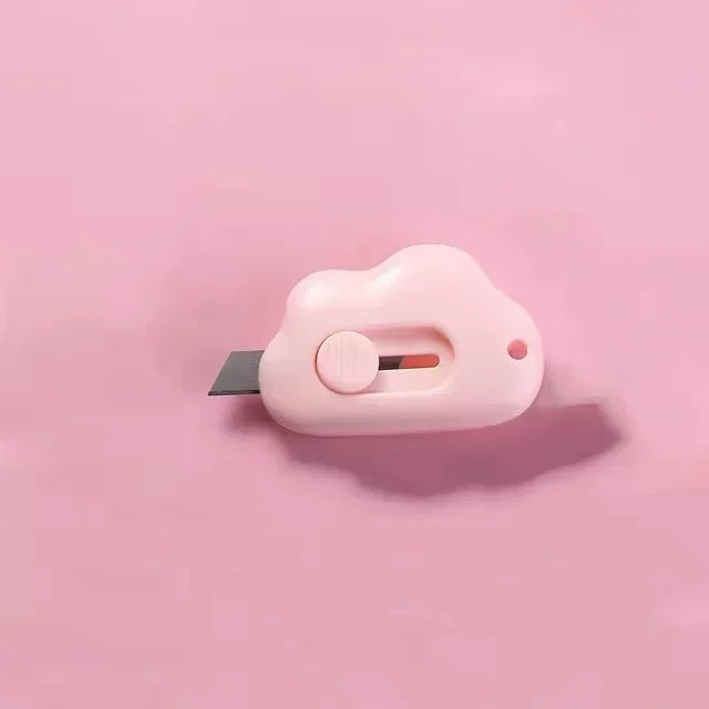 Cute Cloud Mini Retractable Utility Knife Portable Small Pocket Sized Student Art Knife Express Unpacking Office Paper Cutting