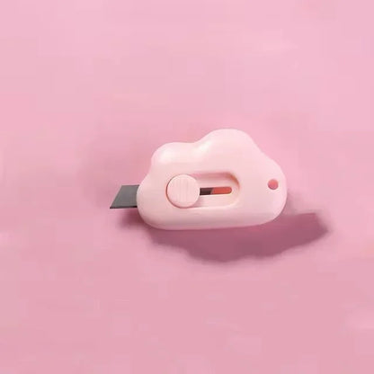 Cute Cloud Mini Retractable Utility Knife Portable Small Pocket Sized Student Art Knife Express Unpacking Office Paper Cutting