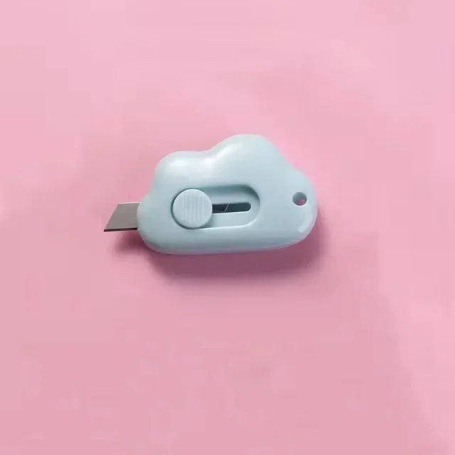 Cute Cloud Mini Retractable Utility Knife Portable Small Pocket Sized Student Art Knife Express Unpacking Office Paper Cutting