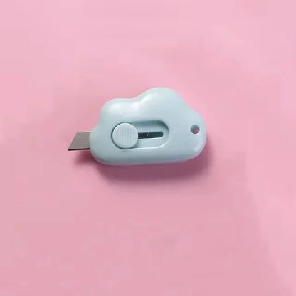Cute Cloud Mini Retractable Utility Knife Portable Small Pocket Sized Student Art Knife Express Unpacking Office Paper Cutting