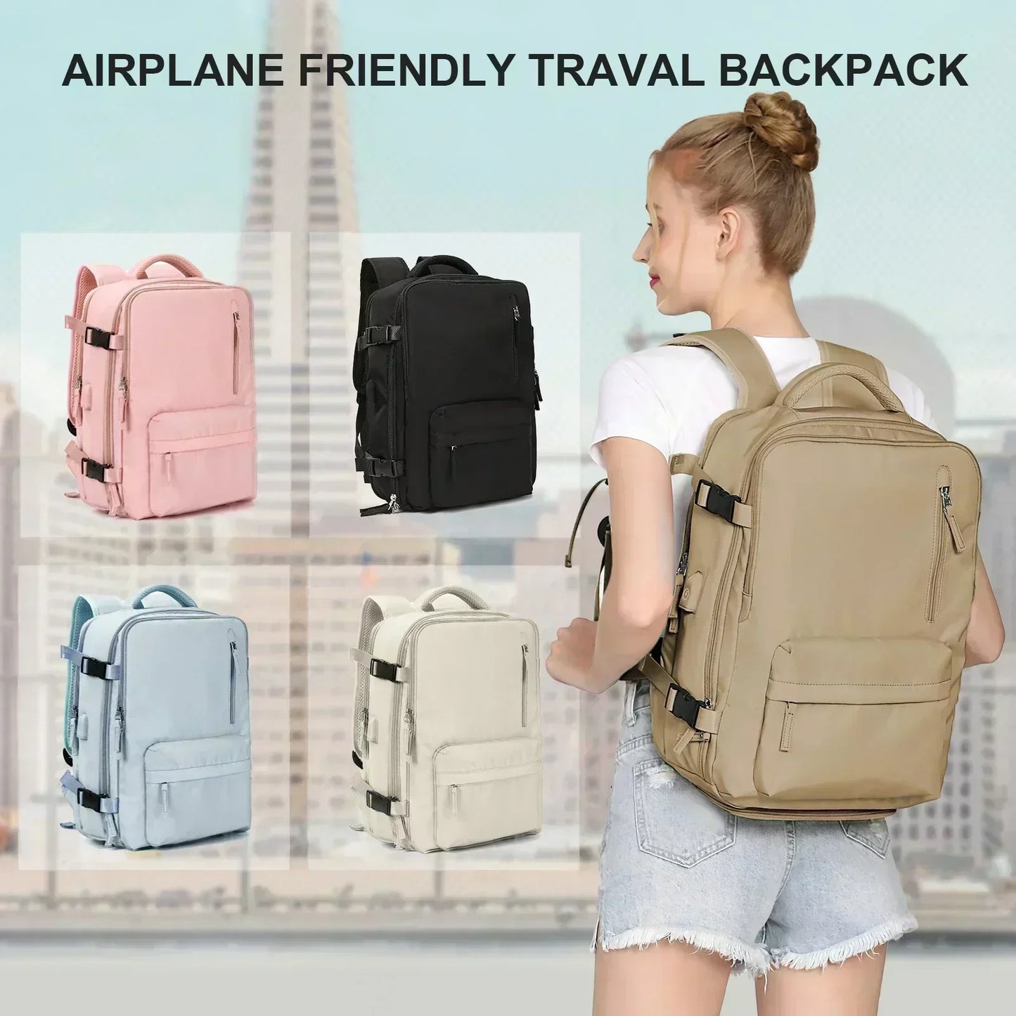 Laptop Backpack for Aeroplane Travel,