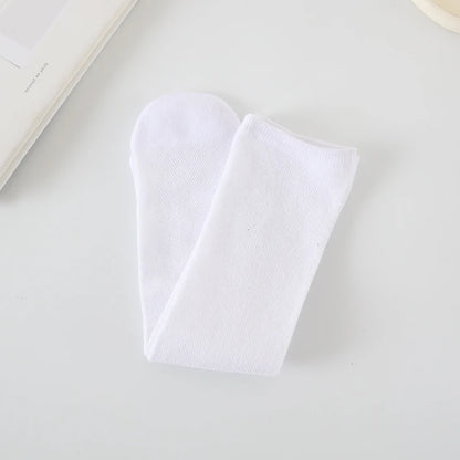 Spring summer socks for children girls mesh breathable striped cute mid-tube stockings student over the knee high long socks