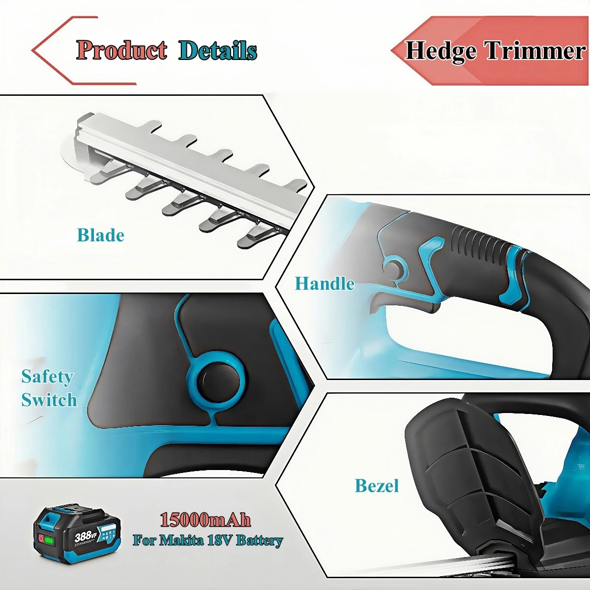 Electric Hedge Trimmer Garden Landscaping