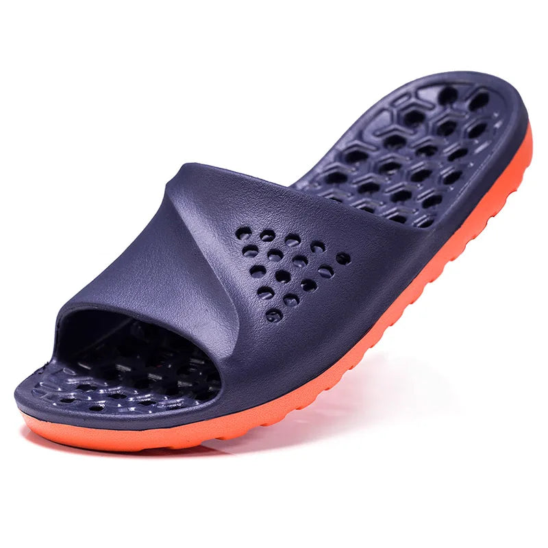 Mens Badslippers Casual Non-slip Slides Summer Massage Flip Flops Bathroom Beach Slipper Fashion Soft Sole Man Massage Sandals