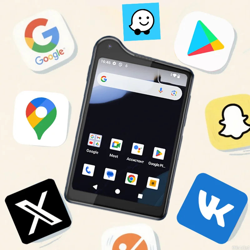 New Qin K25 Android 14 Google Paly MTG81 Touch screen 3.54 inches RAM4GB ROM 128GB Wifi Bluetooth Mini Phone