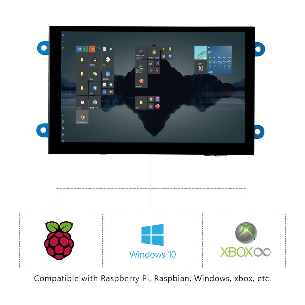 5 inch Display 800×480 monitor with Windows-support raspberry pi Portalil Monitor full hd Touch  IPS LCD  hdmi Compatible Screen