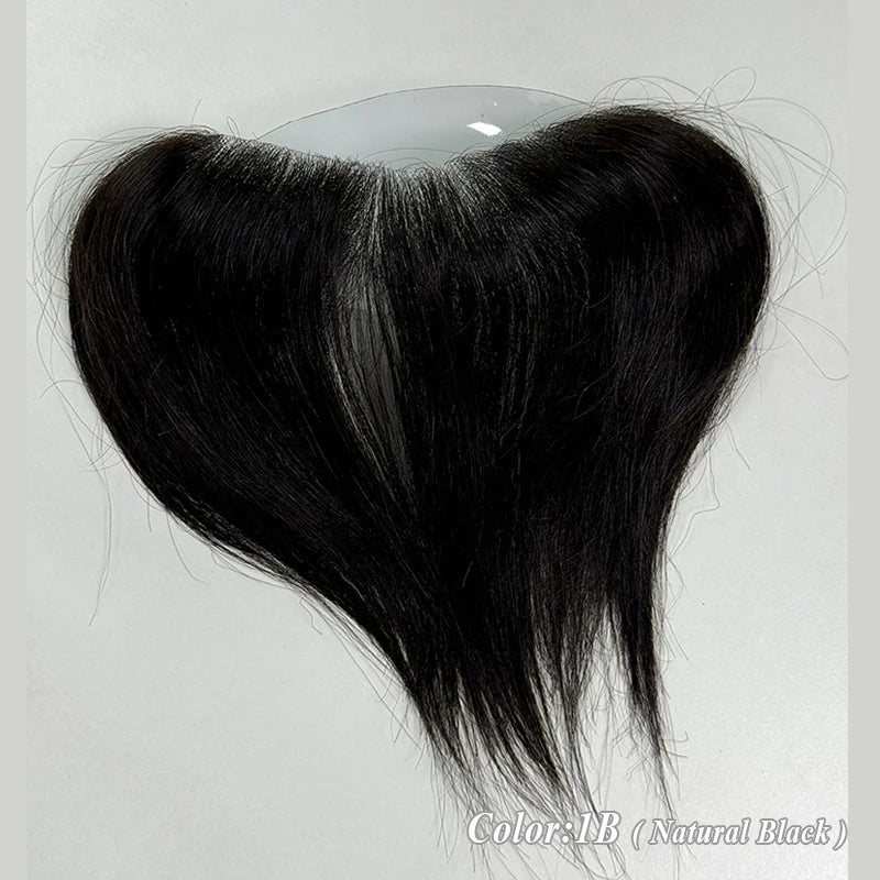 Heren Toupet Zwart Bruin Haar