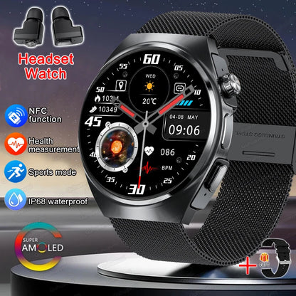 Man Smartwatch TWS Headset NFC Smartwatch