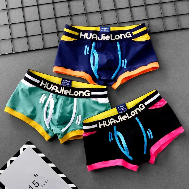 Mens Boxer Shorts Personalized Print Men's Panties Man Boxers Cotton Multicolor Panties Summer Breathable Underpants 2024 New
