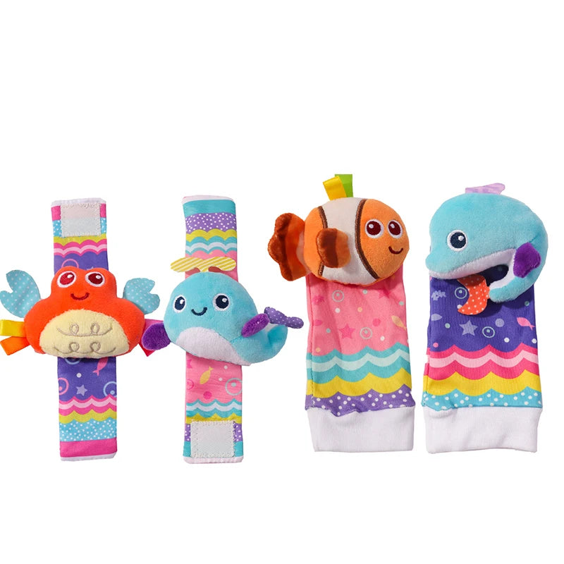 Baby Toys Baby Rattle Toys 0 12 Months Stuffed Animal Socks Wrist Strap Rattle Newborn Foot Sock Bug Wrist Strap Baby Socks