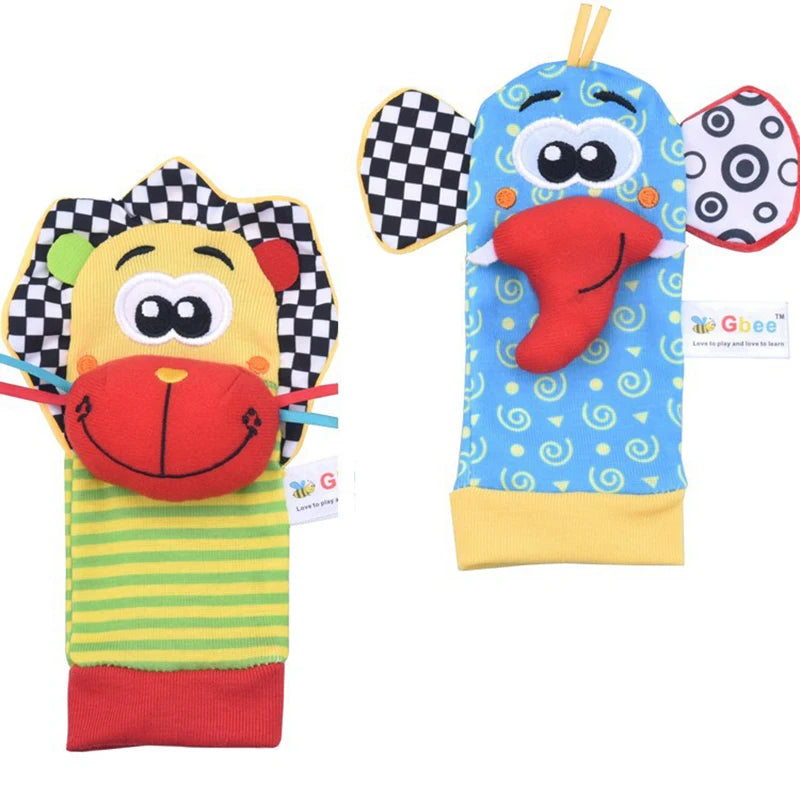 Baby Toys Baby Rattle Toys 0 12 Months Stuffed Animal Socks Wrist Strap Rattle Newborn Foot Sock Bug Wrist Strap Baby Socks