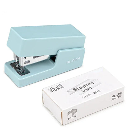 Mini Stapler Set Portable Color Paper Binding Machine Use 24/6 26/6 Staples Fashion Stationery Office Supplies