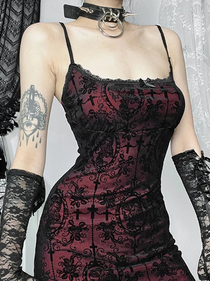 Elegant Goth Dress Women