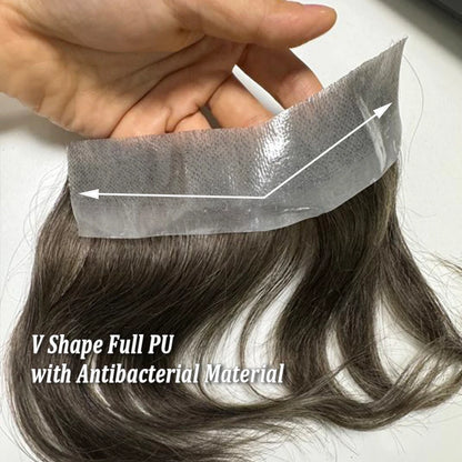 Heren Toupet Zwart Bruin Haar