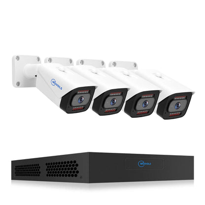 MOVOLS 4K 8MP POE Security Camera System 8CH P2P AI Video Surveillance Kit Two Way Audio Outdoor Home 8MP IP Camera CCTV Nvr Set