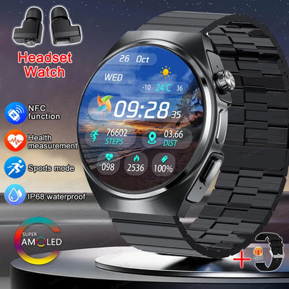 Man Smartwatch TWS Headset NFC Smartwatch