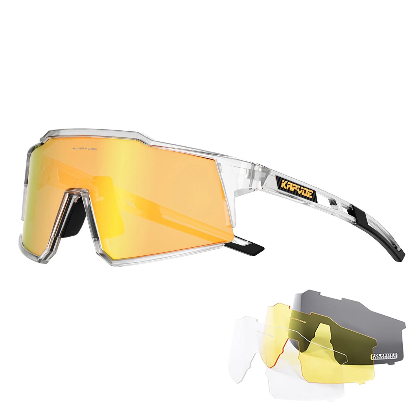 4 Lens Men Women Cycling Glasses Polarized Sport MTB Road Bike Goggles UV400 Bicycle Eyewear Fishing Running Driving Sunglasses