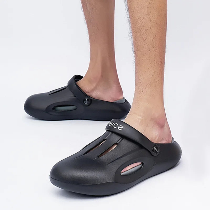 Comwarm 2024 Summer Clogs Slippers For Woman Summer Fashion Platform Hole Shoes Beach Sandals Casual Indoor Bathroom House Shoes