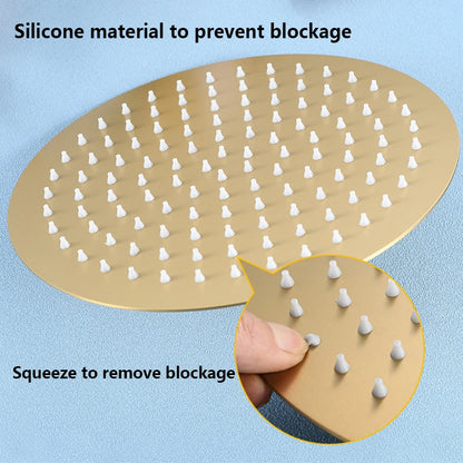 Top 1 Luxury Rushed Gold Shower Head Sus 304 Stainless Steel Bathroom Pressurized Rainfall Top Faucets Showers Heads Accessories