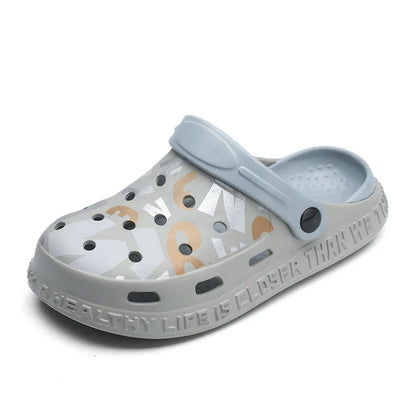 Unisex Child Summer Beach Shoes Indoor Non-slip Sandals Clogs Boys Slip On PVC Toddler Sandals Slides Children Garden Shoes