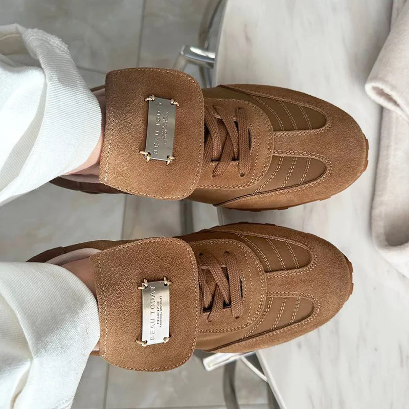 Casual Shoes  Metal Buckle Leather