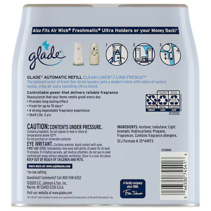 6.2 -Oz Clean Linen Refill Air Freshener 2 -Pack