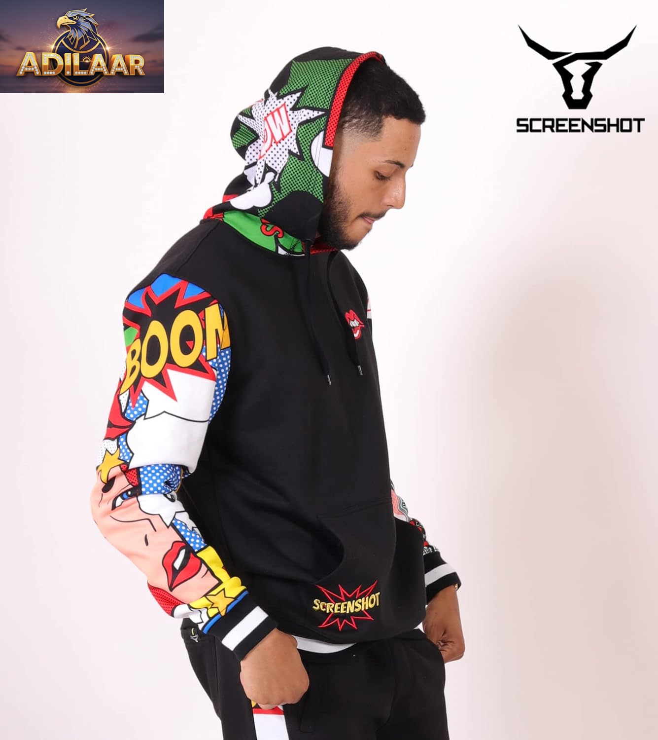 SCREENSHOT Men's Urban Hip Hop Premium Fleece Hoodie - Contemporary Pullover for NYC Street Fashion and Urbanwear