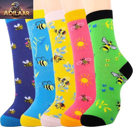 Jeasona Women's Adorable Animal Print Socks - Dachshund, Chicken, Bee, Hedgehog, and Panda Designs - Perfect Gifts for Women