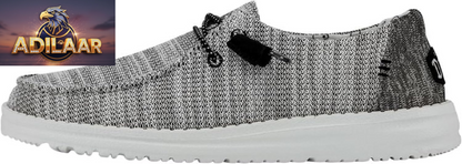 HEYDUDE Women's Wendy Canvas Slip-On Loafers - Comfortable and Lightweight Footwear