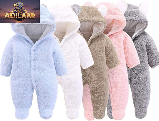 XMWEALTHY Unisex Infant Winter Coats - Adorable Newborn Jumpsuit Snowsuit Bodysuits for Baby Essentials Registry