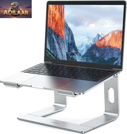 BESIGN LS03 Aluminum Laptop Stand, Ergonomic Detachable Computer Stand, Riser Holder Notebook Stand Compatible with Air, Pro, Dell, HP, Lenovo More 10-15.6" Laptops, Black