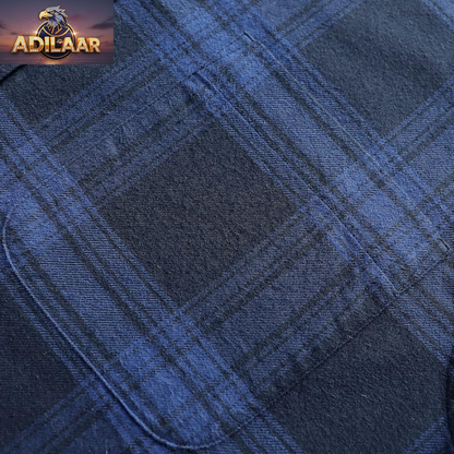 Dubinik® Men's Casual Flannel Shirt - Lightweight All-Cotton Plaid Button-Down with Long Sleeves