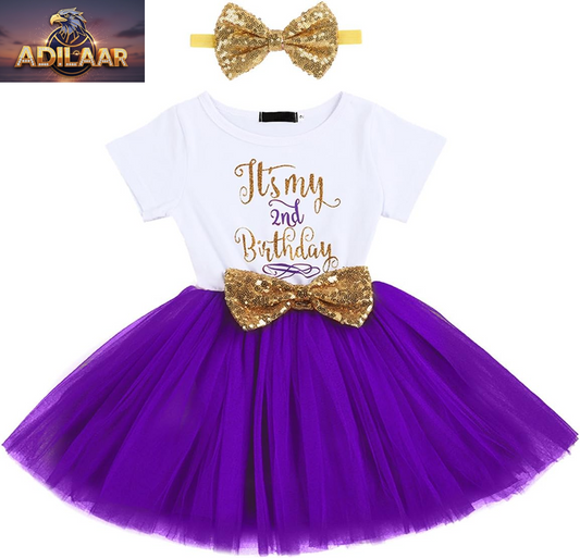 Baby Girls' Newborn Birthday Cake Smash Sequin Bow Tutu Dress for 1st/2nd Celebration