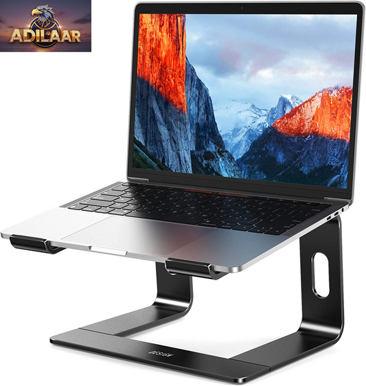 BESIGN LS03 Aluminum Laptop Stand, Ergonomic Detachable Computer Stand, Riser Holder Notebook Stand Compatible with Air, Pro, Dell, HP, Lenovo More 10-15.6" Laptops, Black