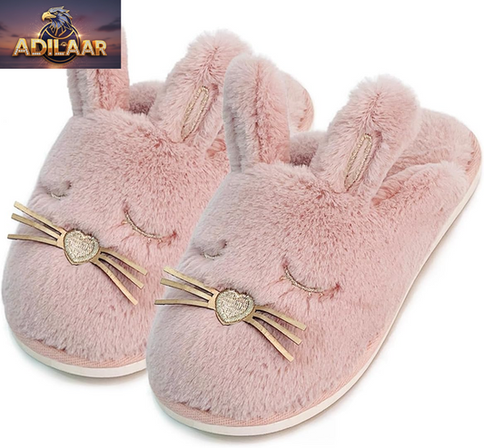 Women's Caramella Bubble Bunny Slippers - Fuzzy Memory Foam House Slippers for Indoor and Outdoor Use