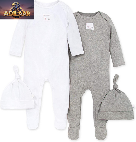 Burt's Bees Baby Organic Cotton Jumpsuit and Hat Set