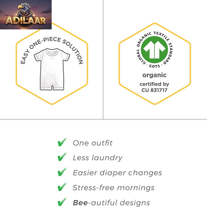 Burt's Bees Baby Organic Cotton Jumpsuit and Hat Set