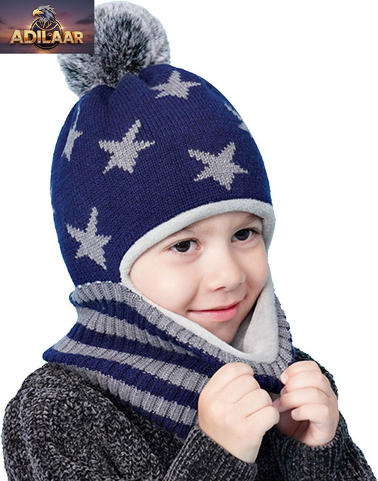 Infant and Toddler Unisex Winter Hat and Scarf Set
