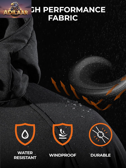 ORORO Men's Battery-Powered Heated Jacket with Detachable Hood (Charger Not Included)