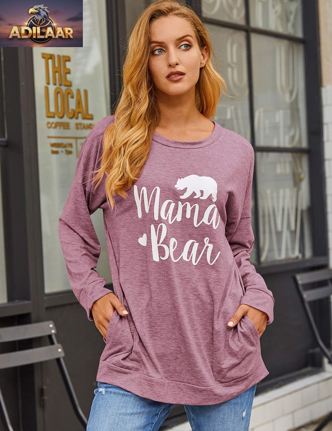 Nlife Mama Bear Mother's Day Graphic Tee for Moms - Gift T-shirt with Meaningful Sayings