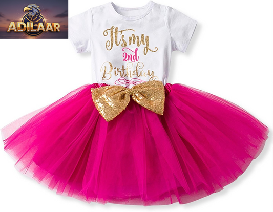 Baby Girls' Newborn Birthday Cake Smash Shiny Sequin Bow Tutu Princess Dress