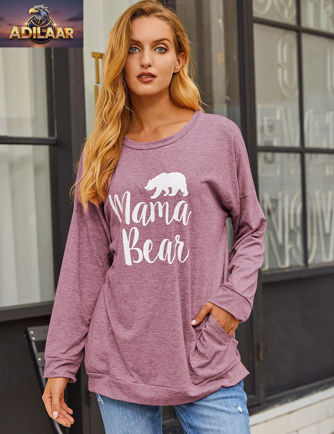 Nlife Mama Bear Mother's Day Graphic Tee for Moms - Gift T-shirt with Meaningful Sayings